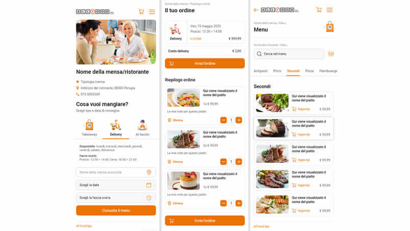 AllFood Mense - Schermate operative